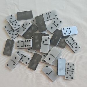 Hand Crafted Gray and Black Domino Set
